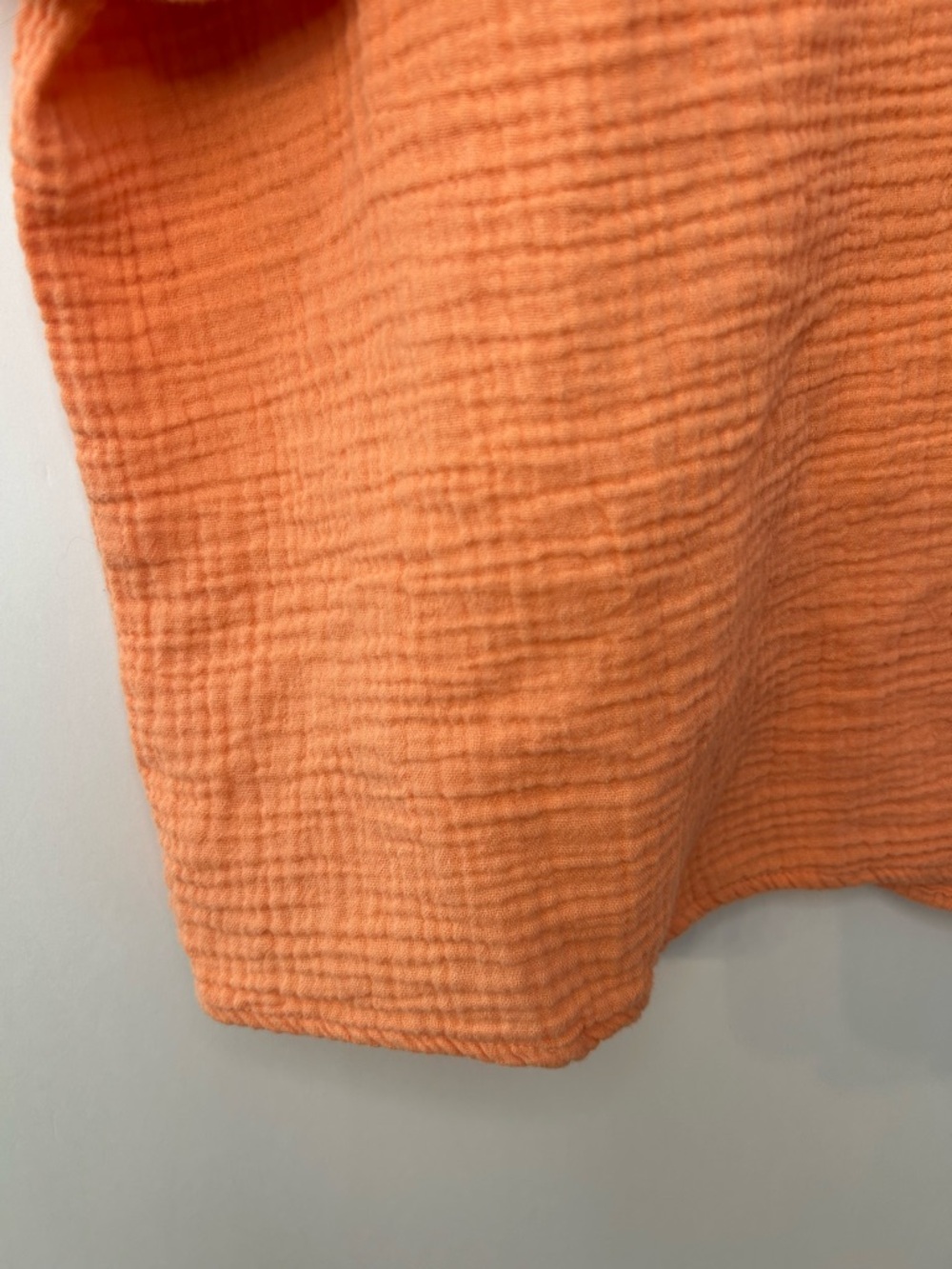 Drew from Anthropologie Women’s Orange Flutter Sleeve Gauze Top, Size Small - Picture 4 of 8